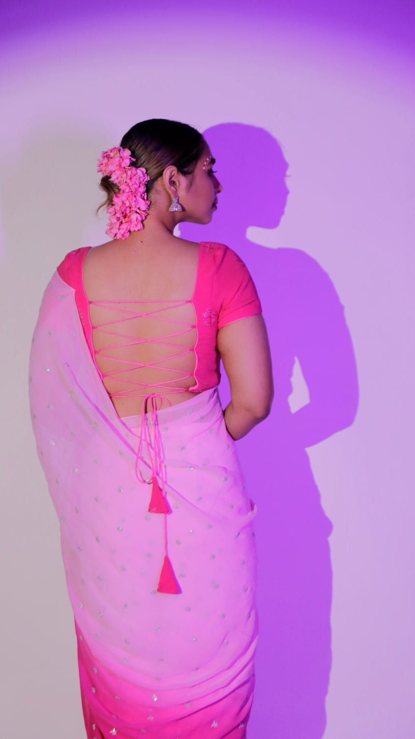 Hand-Embroidered Georgette Blouse